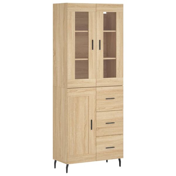 vidaXL Skř&iacute;ň highboard dub sonoma 69,5 x 34 x 180 cm kompozitn&iacute; dřevo