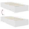 vidaXL R&aacute;m postele s čelo B&iacute;l&aacute; 90 x 190 cm kompozitn&iacute; dřevo