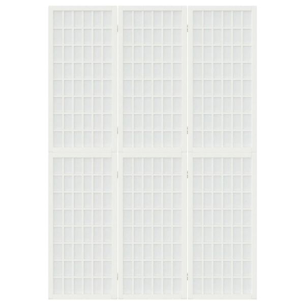 vidaXL Skládací 3dílný paraván v japonském stylu 120 x 170 cm bílý