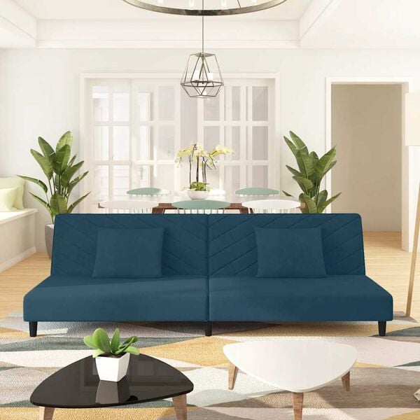 vidaXL 2m&iacute;stn&aacute; rozkl&aacute;dac&iacute; pohovka se 2 pol&scaron;t&aacute;ři žlut&aacute; samet