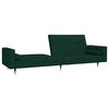 vidaXL 2m&iacute;stn&aacute; rozkl&aacute;dac&iacute; pohovka se 2 pol&scaron;t&aacute;ři tmavě zelen&aacute; samet