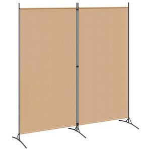 vidaXL 2-D&iacute;ln&yacute; Rozdělovač Pokojů B&eacute;žov&aacute; 175 x 180 cm Textil