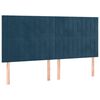 vidaXL Čelo postele tmavě modr&eacute; 160x5x118/128 cm sametov&eacute;