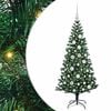 vidaXL Uměl&yacute; osvětlen&yacute; v&aacute;nočn&iacute; stromeček Zelen&aacute; 120 cm PVC a kov