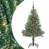 vidaXL Uměl&yacute; v&aacute;nočn&iacute; stromeček se sněhem a LED osvětlen&iacute;m 120 cm