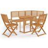 vidaXL 4d&iacute;ln&yacute; bistro set masivn&iacute; ak&aacute;ciov&eacute; dřevo