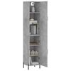 vidaXL Skř&iacute;ň highboard betonově &scaron;ed&aacute; 34,5x34x180 cm kompozitn&iacute; dřevo