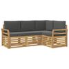 vidaXL Sedac&iacute; soupravy 4 pcs B&iacute;l&aacute; a antracitov&aacute; 190 x 130,5 x 73 cm