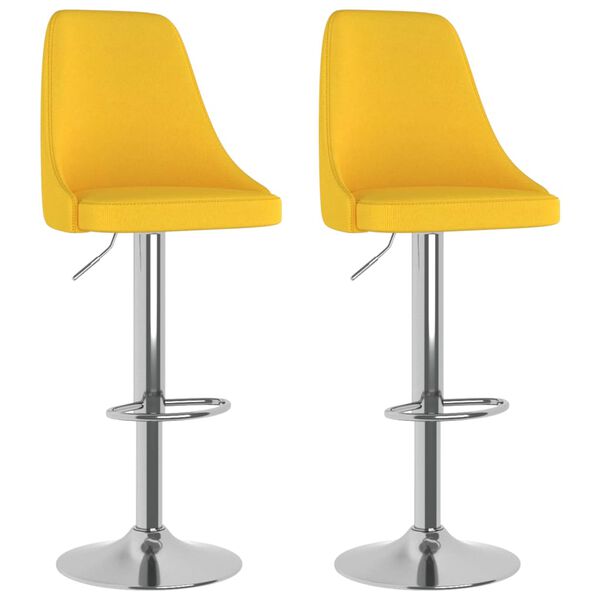 vidaXL Barov&eacute; židle 2 ks hořčicově žlut&eacute; textil