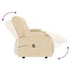 vidaXL 4místné masážní polohovací křeslo držáky nápojů krémové textil