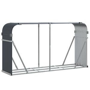 vidaXL Stojan na dřevo antracitov&yacute; 180 x 45 x 100 cm pozinkovan&aacute; ocel