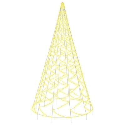 vidaXL Vánoční stromek na stožár 3 000 teple bílých LED diod 800 cm