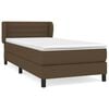 vidaXL Box spring postel s matrac&iacute; tmavě hněd&aacute; 100 x 200 cm textil