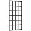 vidaXL Posuvn&eacute; dveře ESG sklo a hlin&iacute;k 90 x 205 cm čern&eacute;