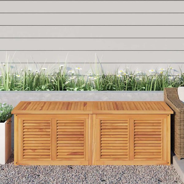 vidaXL Zahradn&iacute; &uacute;ložn&yacute; box s vložkou 150 x 50 x 55 cm masivn&iacute; teak