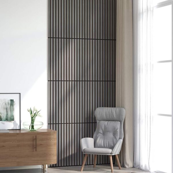 vidaXL Akustické stěnové panely 8 ks lamelové 60,5x60 cm Dubová dýha