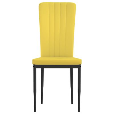 vidaXL Jídelní židle 4 ks hořčicově žluté samet