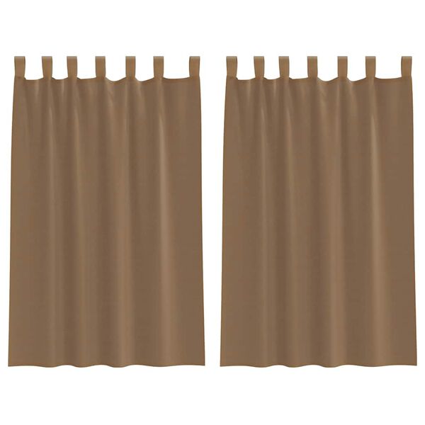 vidaXL Vo&aacute;lov&eacute; z&aacute;věsy s poutky 2 ks světle hněd&eacute; 140x175 cm
