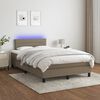 vidaXL Box spring postel s matrac&iacute; a LED taupe 120x190 cm textil