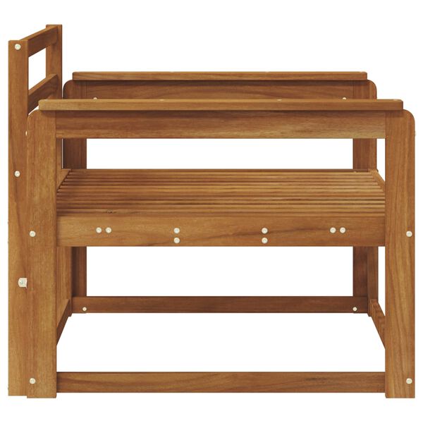 vidaXL Venkovn&iacute; středn&iacute; pohovka Masivn&iacute; ak&aacute;tov&eacute; dřevo Př&iacute;rodn&iacute;