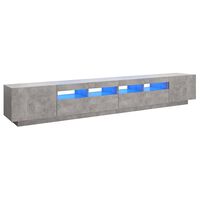 vidaXL TV skříňka s LED osvětlením betonově šedá 260 x 35 x 40 cm