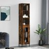 vidaXL Skř&iacute;ň highboard kouřov&yacute; dub 34,5 x 34 x 180 cm kompozitn&iacute; dřevo