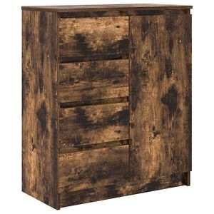 vidaXL Př&iacute;born&iacute;k se z&aacute;suvkami Kouřov&yacute; dub 71x35x84 cm kompozitn&iacute; dřevo