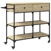 vidaXL Kuchyňsk&yacute; voz&iacute;k dub sonoma 105 x 42 x 95 cm kompozitn&iacute; dřevo