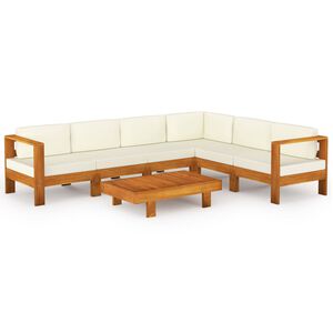 vidaXL 7d&iacute;ln&aacute; zahradn&iacute; sedac&iacute; souprava s pol&scaron;t&aacute;ři 100 x 60 cm ak&aacute;ciov&eacute; dřevo