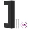 vidaXL N&aacute;bytkov&eacute; &uacute;chytky 20 ks čern&eacute; 64 mm nerezov&aacute; ocel