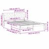 vidaXL Rám postele s čelo Hnědá a světlá šedá 140 x 200 cm