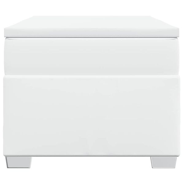 vidaXL Box spring postel s matrací bílá 90x190 cm umělá kůže