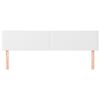 vidaXL Čela postele b&iacute;l&aacute; 200 x 5 x 78/88 cm uměl&aacute; kůže