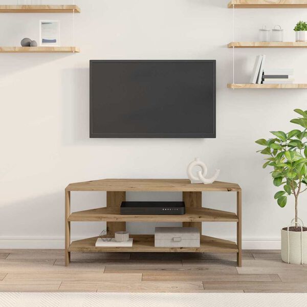 vidaXL Rohov&aacute;skř&iacute;ňnaTV Artisanov&yacute; dub 102x40,5x45cm kompozitn&iacute; dřevo