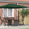 vidaXL Roma Parasol Zelená 286 x 285 x 265 cm Polyester a hliník