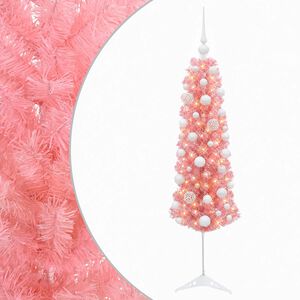vidaXL Uměl&yacute; &scaron;t&iacute;hl&yacute; v&aacute;nočn&iacute; stromek s v&aacute;nočn&iacute; koul&iacute; 120 cm 150 LED