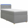 vidaXL Postel boxspring s matrac&iacute; Světle &scaron;ed&aacute; 100 x 200 cm Textil