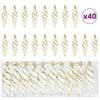 vidaXL V&aacute;nočn&iacute; spir&aacute;lov&aacute; koule 40 ks LED Zlat&aacute; 3 x 11 cm Plast