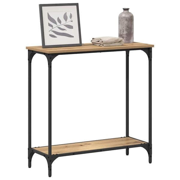 vidaXL Konzolov&yacute; stolek dub artisan 75 x 30.5 x 75 cm Kompozitn&iacute; dřevo