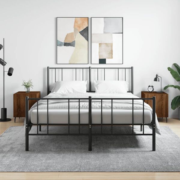 vidaXL Nočn&iacute; stolky 2 ks hněd&yacute; dub 40 x 40 x 50 cm kompozitn&iacute; dřevo