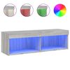 vidaXL TV skř&iacute;ňka s LED osvětlen&iacute;m &scaron;ed&aacute; sonoma 100 x 30 x 30 cm