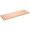 vidaXL N&aacute;stěnn&aacute; police hněd&aacute; 180x60x(2-6)cm o&scaron;etřen&yacute; masivn&iacute; dub