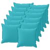 vidaXL Povlak na pol&scaron;t&aacute;ř 12 ks HOUTEN Tyrkysov&aacute; 50 x 50 cm Polyester