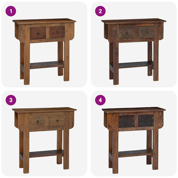 vidaXL Konferenční stolek směs recyklovaného dřeva 80 x 35 x 80 cm