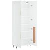 vidaXL Skř&iacute;ň highboard b&iacute;l&aacute; 69,5 x 34 x 180 cm kompozitn&iacute; dřevo