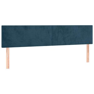 vidaXL Čela postele tmavě modr&aacute; 200x5x78/88 cm samet