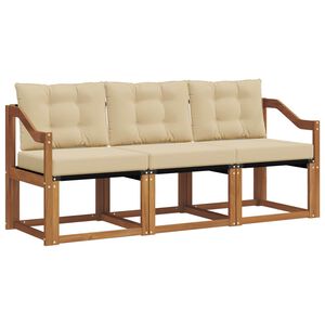 vidaXL Venkovn&iacute; pohovkov&aacute; souprava 3 pcs Přirozen&aacute; a B&eacute;žov&aacute;