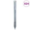 vidaXL Stanov&eacute; kol&iacute;ky 24 ks 22 cm &Oslash; 20 mm pozinkovan&aacute; ocel