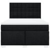 vidaXL Box spring postel s matrac&iacute; čern&aacute; 160x200 cm textil