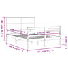 vidaXL R&aacute;m postele s čelem 140 x 190 cm masivn&iacute; dřevo